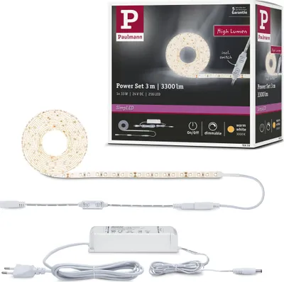 Immagine prodotto di Paulmann SimpLED Power LED Strip bianco caldo set completo