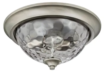 Zdjęcie produktu dla Lampa sufitowa Basset 33 cm ciemny cyna z młotkowanym szkłem z 2 źródłami światła