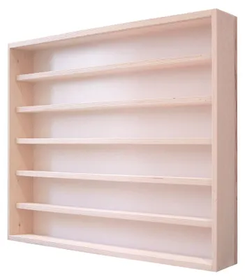 Produktbild von V-11a Sammlervitrine Holz / 70 cm x 58 cm x 8,5 cm Fächer 6