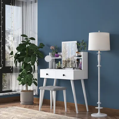 Produktbild von Skye Decor, BJ102- 2235, Schminktisch, Weiß, 100 % MELAMINBESCHICHTETE SPANPLATTEN, 97,8 x 40 x 111,8 cm