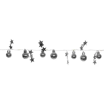 Produktbild von Star Trading 728-05, Leichte Dekorationskette, Silber, Transparent, Polyvinylchlorid (PVC), Transparent, 10 Glühbirne(n), LED