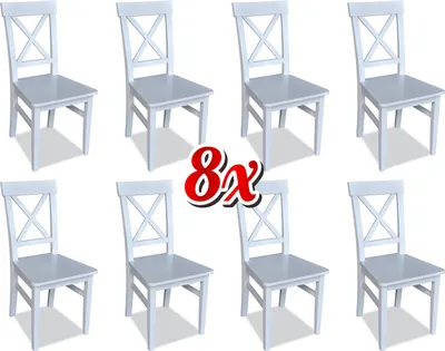 Produktbild von Esszimmer Stühle  Textil Set 8x Stuhl Designer Holz Stoff Polster Stühle Gastro