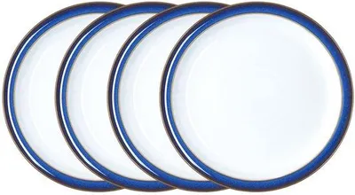 Image de Set de plats de service en céramique 22 cm, bleu et blanc