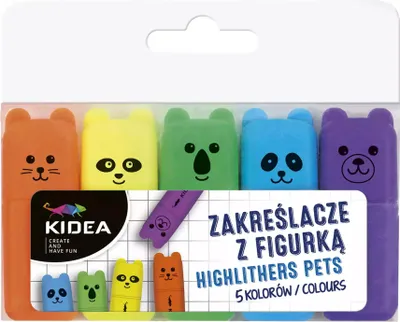 Zdjęcie produktu dla Kidea Zakreślacze z Figurką 5 szt. w Blistrze