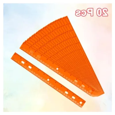 Produktbild von 20 Stück Kunststofflineal 30 cm in Orange für Schule und Büro