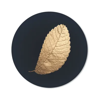 Produktbild von MuchoWow® Mauspad Mousepad Gold - Blätter - Schwarz - Pflanzen - Luxus - Natur 20x20 cm - Mousepads - Maus Mat - Pad - Mausunterlage - Schreibtischmatte