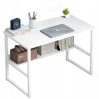 Immagine prodotto di Scrivania per computer tavolo loft bianco per ragazzi con ripiano moderno 100 cm