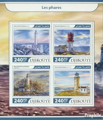 Produktbild von Briefmarken Dschibuti 2017 Mi 1583-1586 Kleinbogen (kompl. Ausg.) postfrisch Leuchttürme