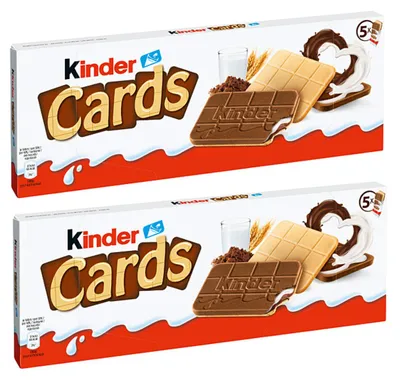 Zdjęcie produktu dla Kinder Kartki chrupiące wafelki z kakao 128g 2-pak