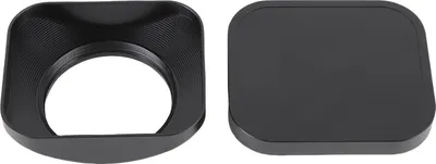 Produktbild von Kamera-Gegenlichtblende aus Aluminiumlegierung, präzise CNC-Feinbearbeitung, Schattenschutz mit Kappe, Schwarz, 40,5 mm