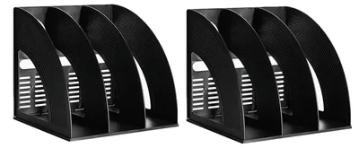 Zdjęcie produktu dla Omgoods - Stabilny organizer do biurka z 3 przegródkami