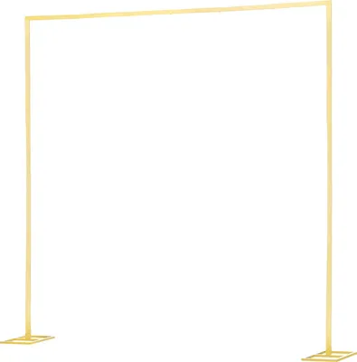 Produktbild von SucceBuy Quadratischer Metall-Bogenständer, 2,4x2,4 m, dekorativer Hintergrundständer für Hochzeiten, Geburtstagsfeiern, Abschlussfeiern, Feiertage und Zeremonien