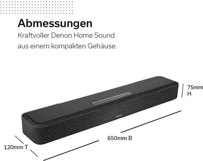 Obrázok produktu pre DENON Soundbar 3D kabellHEOS BT WiFi USB AirPlay2 Alexa DTS:X sw DENONHOMESB550E2