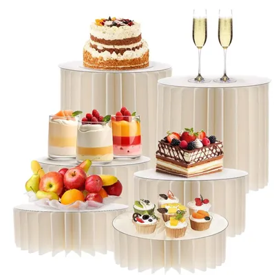 Image de 6 supports pour présentoirs, idéaux pour les desserts et les pâtisseries