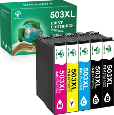 Produktbild von ️GREENSKY 5er 503 Druckerpatronen ersetzen für Epson 503XL 503 XL kompatibel zu Epson ️Workforce WF-2960 2965DWF, Expression Home XP5200 XP5205