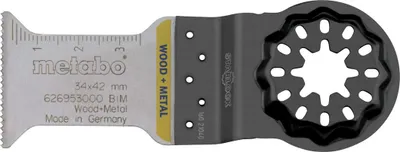 Produktbild von Metabo 626953000, Sägeblatt, Hartholz, Kunststoff, Weichholz, Holz mit Nägeln, Bimetallisch, 45 mm, 32 mm, 1 Stück(e)