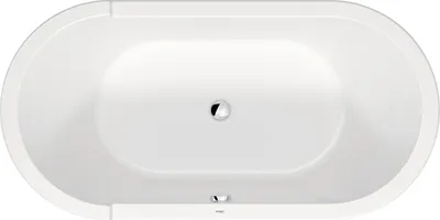 Produktbild von Duravit Badewanne Starck 160 x 80 x 60 cm, oval R-Schräge, Acrylverkleidung, Gestell, weiß, 700409000000000