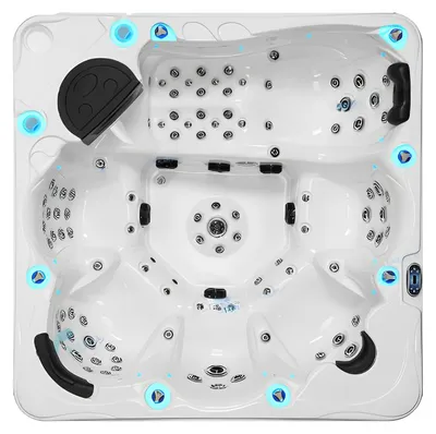 Produktbild von Hot Tub Whirlpool Massagebad Blubberbad Outdoor-Spa Hydromassagewanne 220x220cm