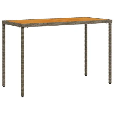 Image de Table de jardin avec dessus en bois d'acacia gris 115x54x74 cm