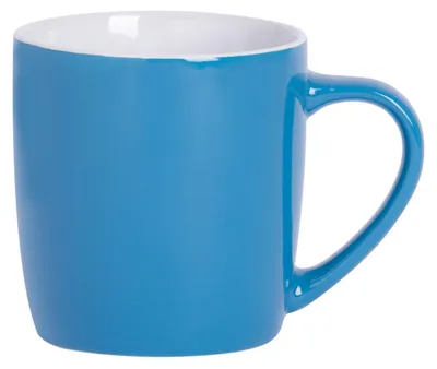 Produktbild von Argon Ta Farbiger Kaffeebecher – 350 ml – Blau – Robuste Teetasse aus Steingut, spülmaschinen- und mikrowellengeeignet