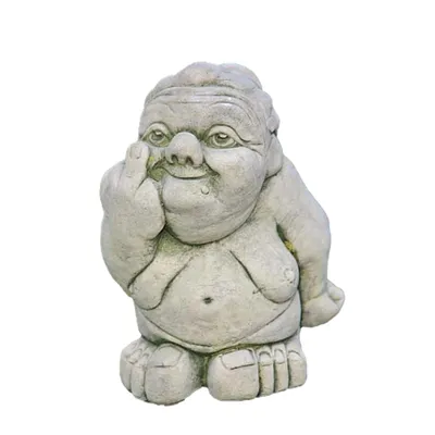 Produktbild von Schöne Figur Freche Oma, perfekt für den Garten, Gartenfigur aus Steinguss Neu Frostfest Witterungsbeständig, Steinfigur zur Gartengestaltung DE-572