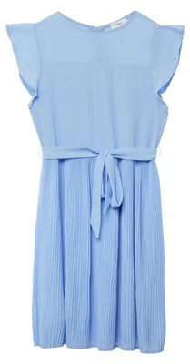Produktbild von s.Oliver Junior Mädchen Kleid – Chiffon, Plissee, Bindegürtel