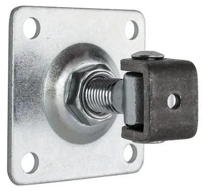 Obrázek produktu pro LogistSystem Nastavitelný závěs na vrata, pozinkovaný, M16 – deska 100 × 100 mm, 1 ks – 61.019.16