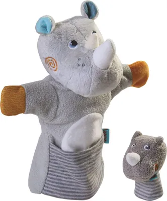 Produktbild von Handpuppe Nashorn mit Baby