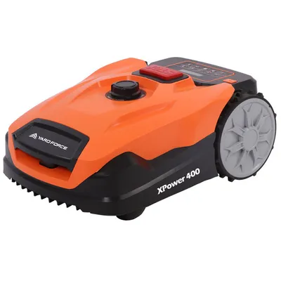 Produktbild von YARD FORCE Mähroboter XPower 400 mit Bluetooth-App, Mulchsystem, Hinderniserkennung, wetterfester Mähgarage, für Rasenflächen bis 800 m², Rasenroboter
