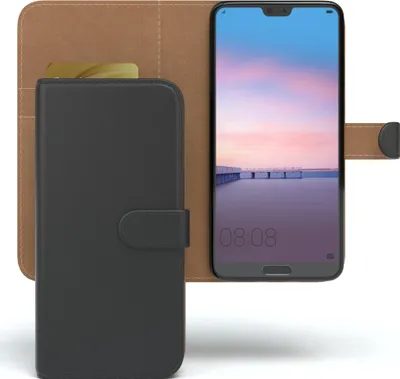 Produktbild von EAZY CASE Business Hülle für Huawei P20 Pro klappbar, Premium Kunstleder Handyhülle mit Kartenfach
