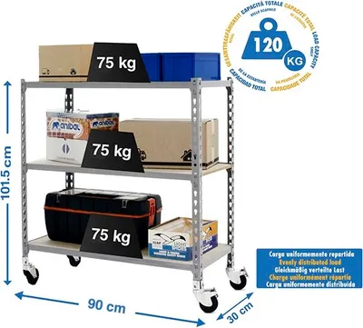 Produktbild von MADERCLICK MOBILE 3/300 900 Metallhalterung CINZA/MADEIRA