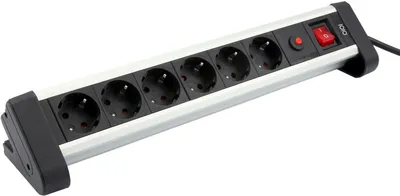 Produktbild von Olympia SL 2625 S, 1,5 m, Drinnen, 1,5 mm², Schwarz, Silber, Aluminium, 6 AC-Ausgänge