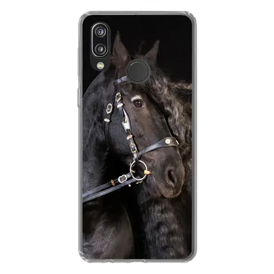 Produktbild von MuchoWow® Handyhülle Schutzhülle Hülle für Huawei P20 Lite (2020) Pferd - Halfter - Mähne Silikon Softcase Handy Hülle - Kartenhalter