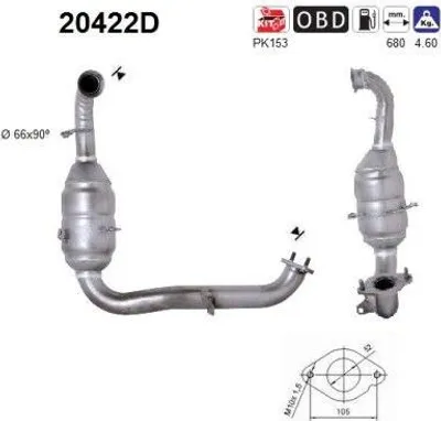 Zdjęcie produktu dla Katalizator Ford 1,6Tdci Focus Ii C-Max