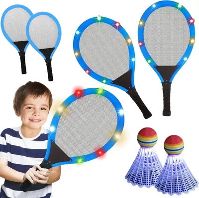 Produktbild von Led Schläger Glowing Badminton Set Led Federbälle Arcade Spiel