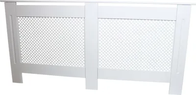 Immagine prodotto di MonsterShop Copertura per radiatore, copertura per termosifone, copertura per radiatore, copertura per impianto di riscaldamento, copertura a griglia 1720 mm (L) x 820 mm (A) x 188 mm (P) in bianco