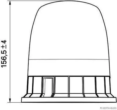 Produktbild von HERTH+BUSS ELPARTS Rundumleuchte 84770001 146mm 158mm PC (Polycarbonat)