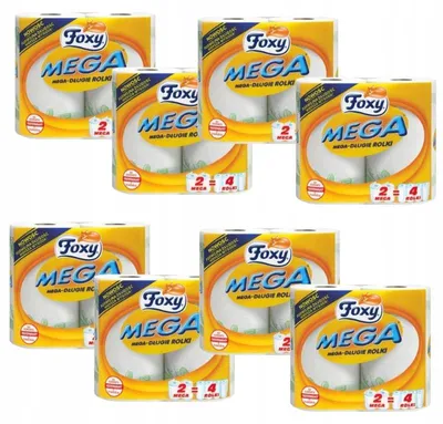 Obrázek produktu pro Foxy MEGA Dlouhé Kuchyňské Utěrky 16 Rolí Super Savé