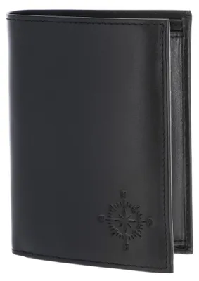 Immagine prodotto di oxmox Pelle portafoglio Leather RFID Protect Kombibörse Windrose 2.0 Embossed Black nero