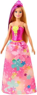 Zdjęcie produktu dla Lalka księżniczka Barbie Dreamtopia (brunetka i różowe włosy), lalka do przebierania