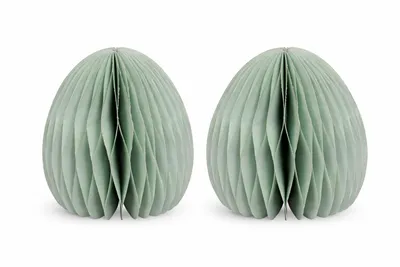 Produktbild von Osterei Waben-Optik Ø8 H10cm 2er Set Osterschmuck Papier&Pappe Ostern Deko