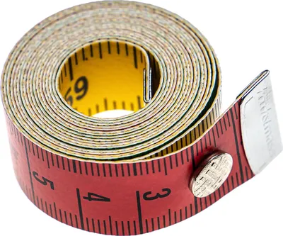 Produktbild von vhbw Schneidermaßband mit Druckknopf - Metermaß, 4,1 cm, 4-farbig, cm + inch Skala, flexibel