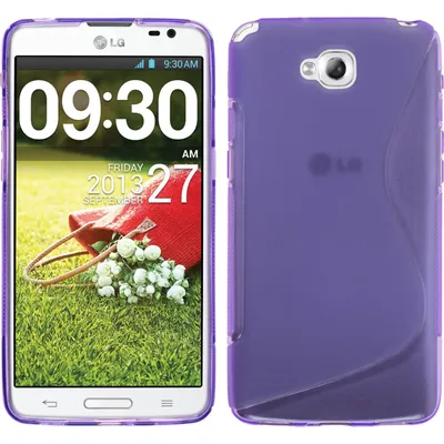 Produktbild von PhoneNatic Case kompatibel mit LG G Pro Lite - lila Silikon Hülle S-Style + 2 Schutzfolien