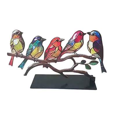 Produktbild von Vogel Ornament,Vogel Tischplatte Ornament,Bunte Vogel Ornament,Metall Vogel Dekoration,Home Decor