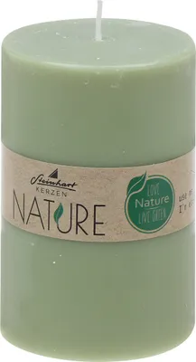 Produktbild von Stumpenkerzen Nature Salbei 100 x Ø 68 mm aus 100% natürlichen Rohstoffen ohne Palmöl