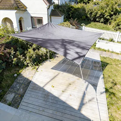 Productafbeelding van Zonnescherm, HDPE, 5 x 5 meter, vierkant, voor de tuin