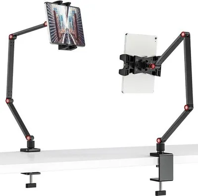 Produktbild von Famanu Tablethalterung mit drehbarem Arm und Klemme für Bett und Schreibtisch