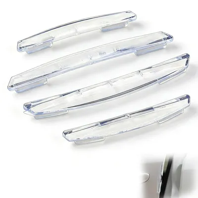 Image de Protection pour siège de voiture, 4 pièces, transparente, résistante aux rayures, durable, universelle