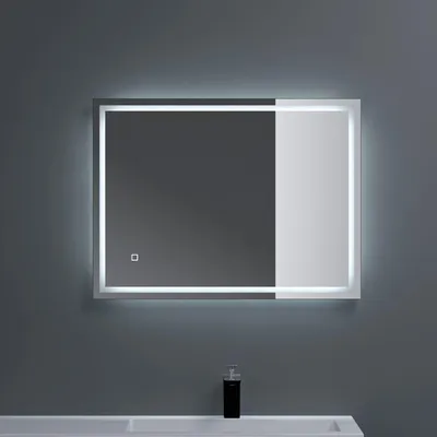 Produktbild von dopporo Badspiegel mit Beleuchtung 60x80cm LED Badezimmerspiegel Wandspiegel dimmbar mit Touch Bedienung Beschlagfrei LED-Spiegel-02