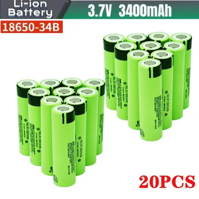 Obrázok produktu pre NCR18650B - Li-ion batéria 18650 - 3,7V - 3400mAh - Opakovane nabíjateľná - Vhodná pre baterky - Súprava 20 kusov